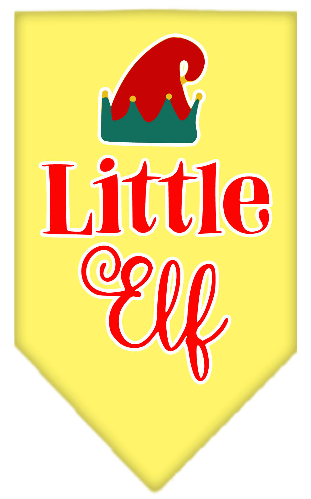 Little Elf Screen Print Bandana Yellow Small